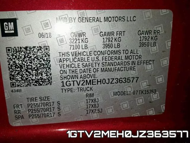 1GTV2MEH0JZ363577 фото 2