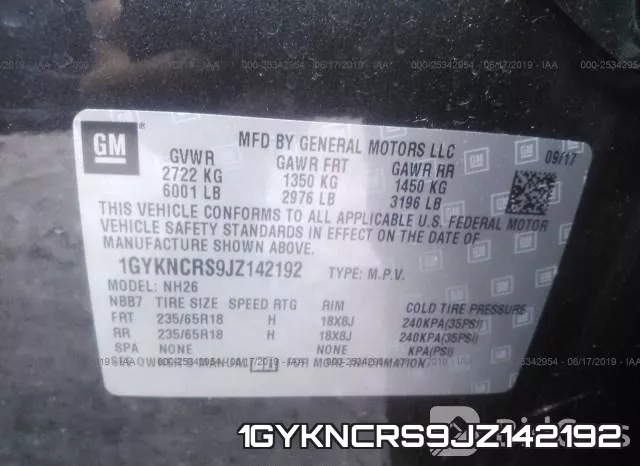 1GYKNCRS9JZ142192 фото 10