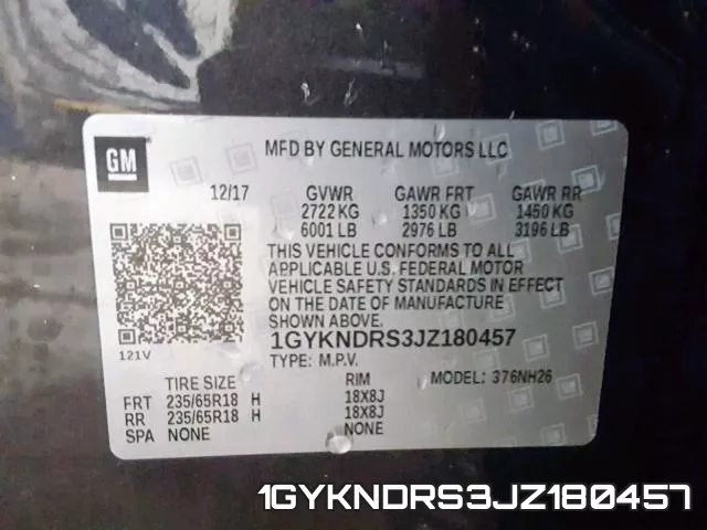 1GYKNDRS3JZ180457 фото 2