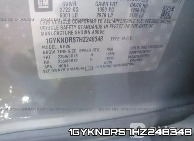 1GYKNDRS7HZ248348 фото 10