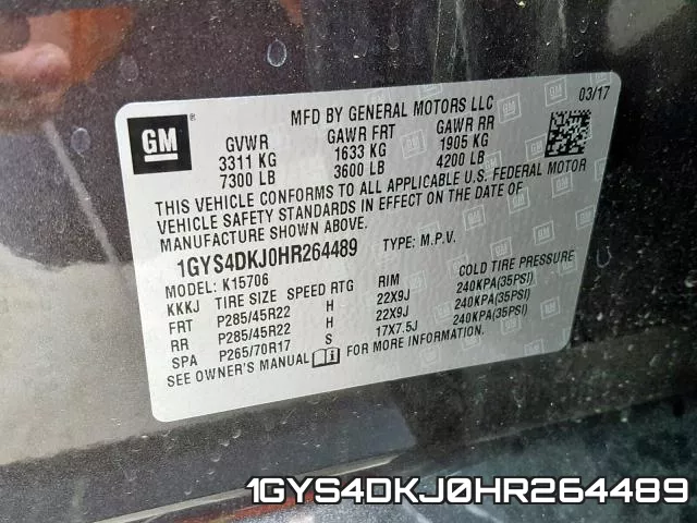 1GYS4DKJ0HR264489 фото 2
