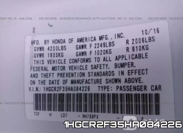 1HGCR2F35HA084226 фото 10