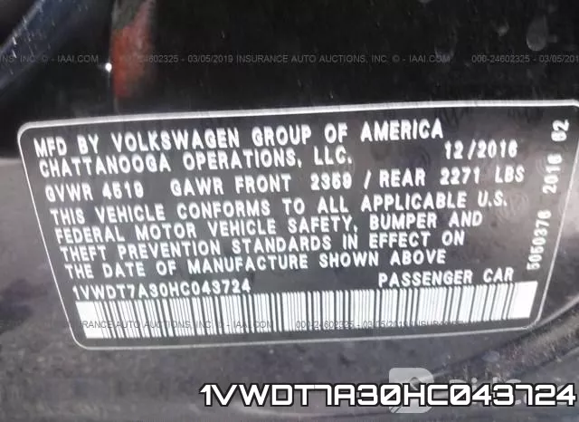 1VWDT7A30HC043724 фото 10