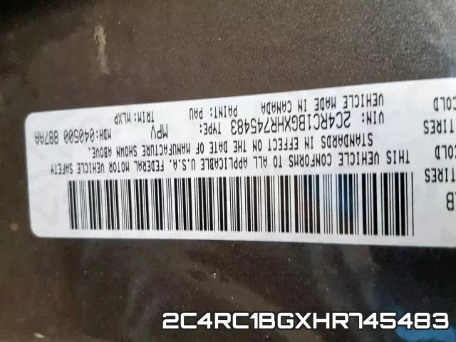 2C4RC1BGXHR745483 фото 2