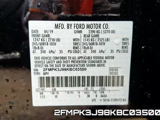 2FMPK3J98KBC03500 фото 2