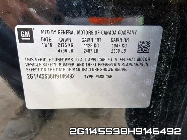 2G1145S38H9146492 фото 2