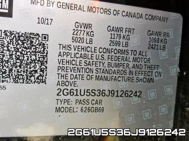 2G61U5S36J9126242 фото 2