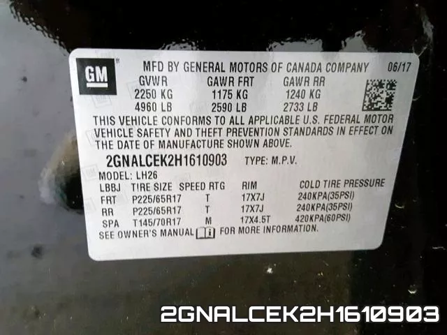 2GNALCEK2H1610903 фото 2