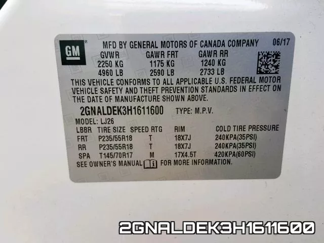 2GNALDEK3H1611600 фото 2