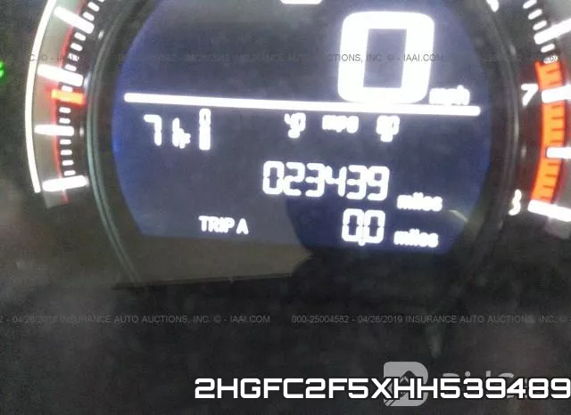 2HGFC2F5XHH539489 фото 8
