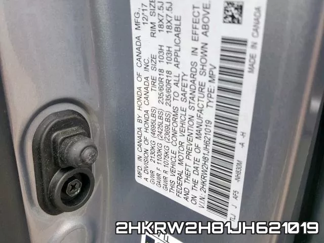 2HKRW2H81JH621019 фото 2