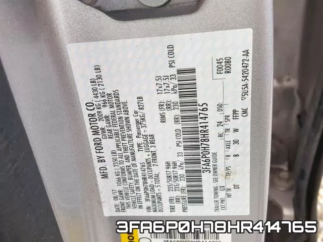 3FA6P0H78HR414765 фото 2