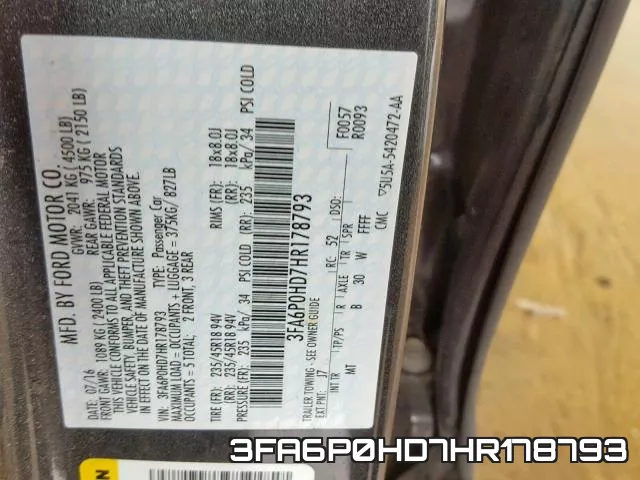 3FA6P0HD7HR178793 фото 2