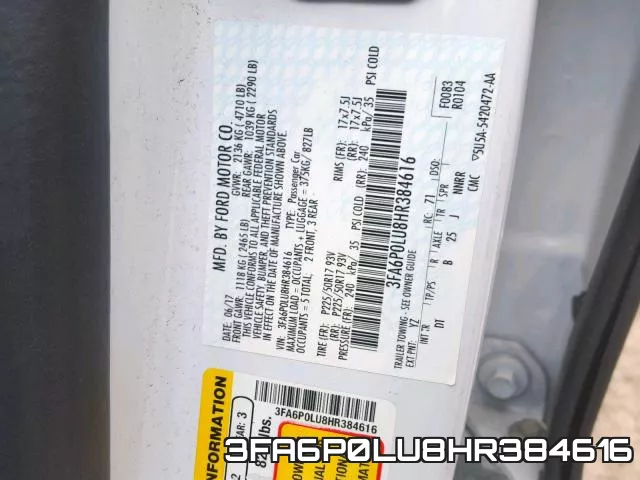 3FA6P0LU8HR384616 фото 2