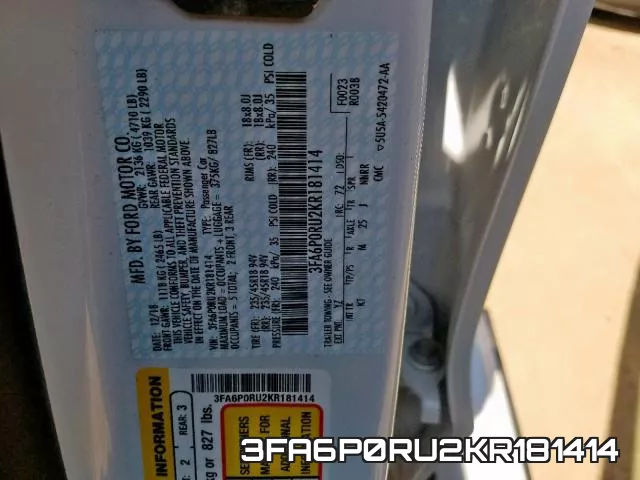 3FA6P0RU2KR181414 фото 2