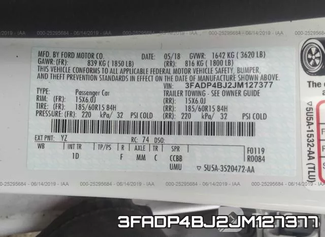 3FADP4BJ2JM127377 фото 10