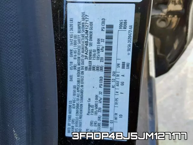 3FADP4BJ5JM127177 фото 2