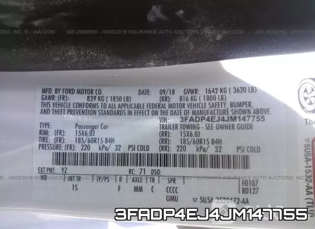 3FADP4EJ4JM147755 фото 10