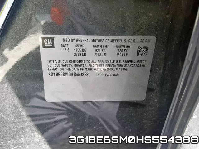 3G1BE6SM0HS554388 фото 2