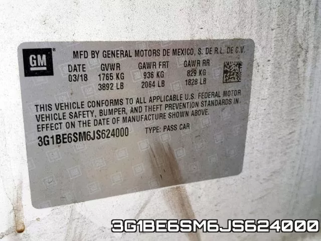 3G1BE6SM6JS624000 фото 2
