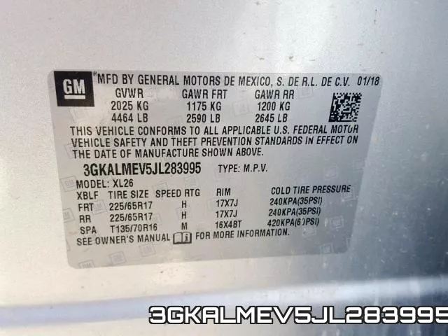 3GKALMEV5JL283995 фото 2