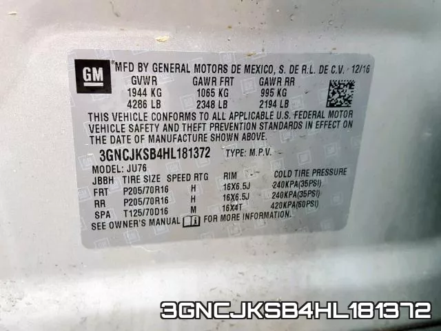 3GNCJKSB4HL181372 фото 2