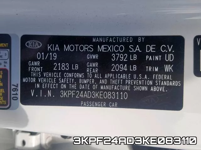 3KPF24AD3KE083110 фото 2