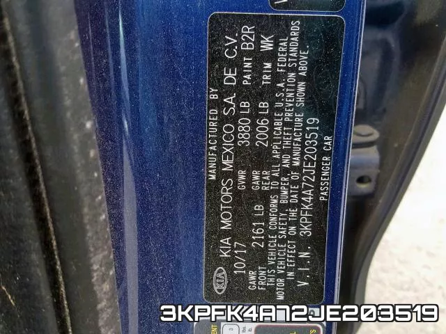 3KPFK4A72JE203519 фото 2