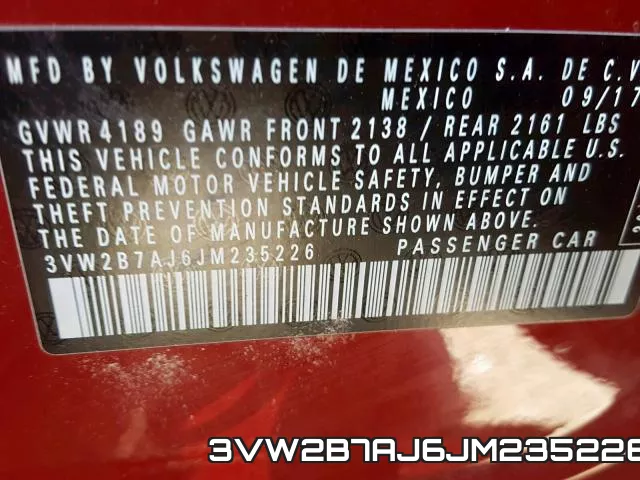 3VW2B7AJ6JM235226 фото 2