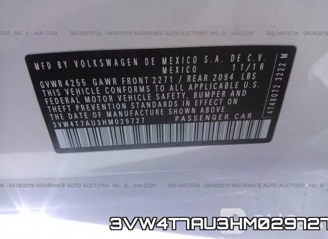 3VW4T7AU3HM029727 фото 10