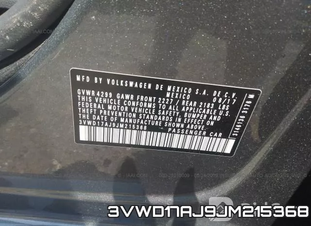 3VWD17AJ9JM215368 фото 10