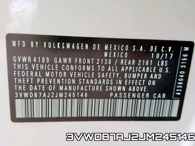 3VWDB7AJ2JM245146 фото 2