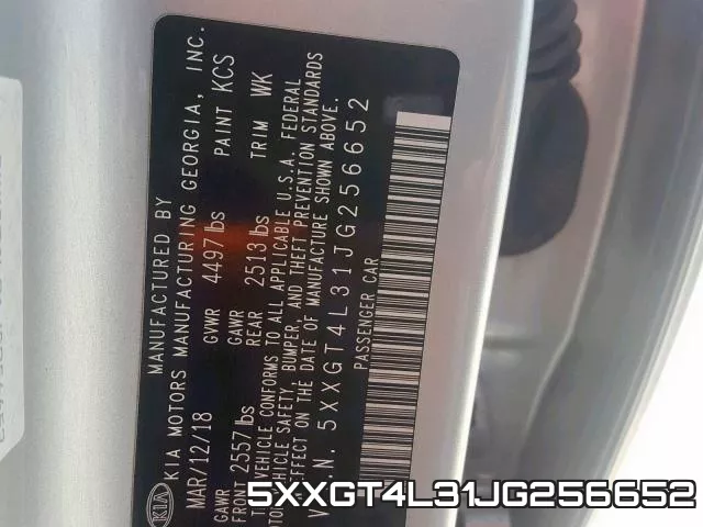5XXGT4L31JG256652 фото 2