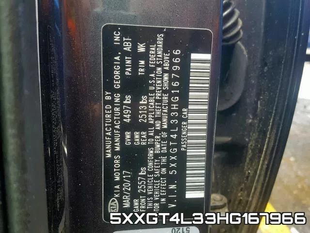 5XXGT4L33HG167966 фото 2