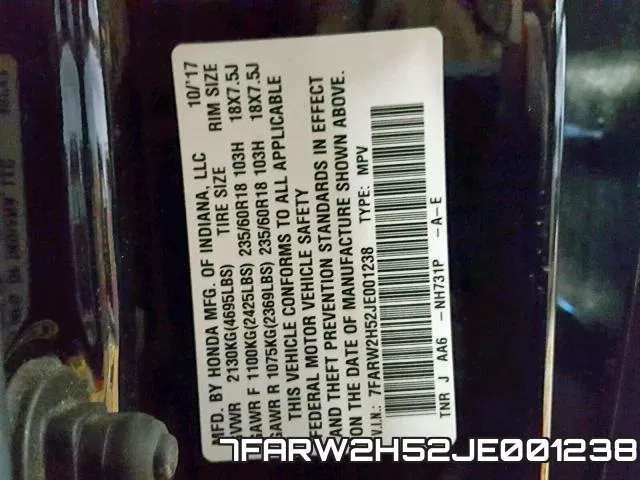 7FARW2H52JE001238 фото 2