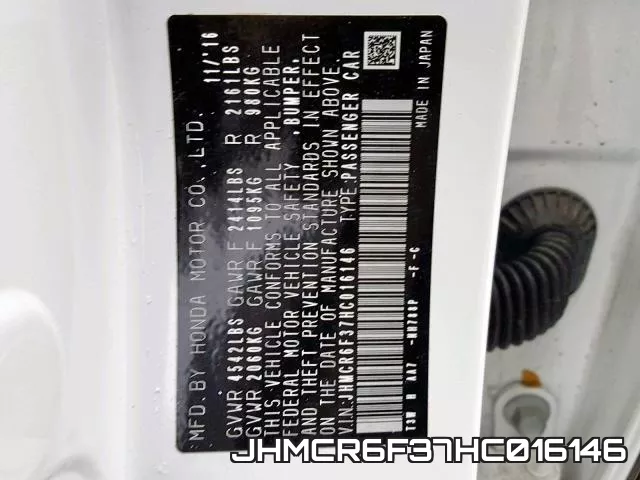 JHMCR6F37HC016146 фото 2