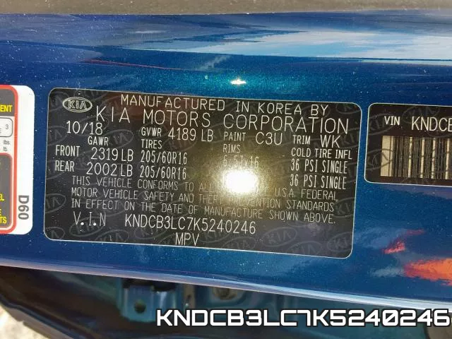 KNDCB3LC7K5240246 фото 2