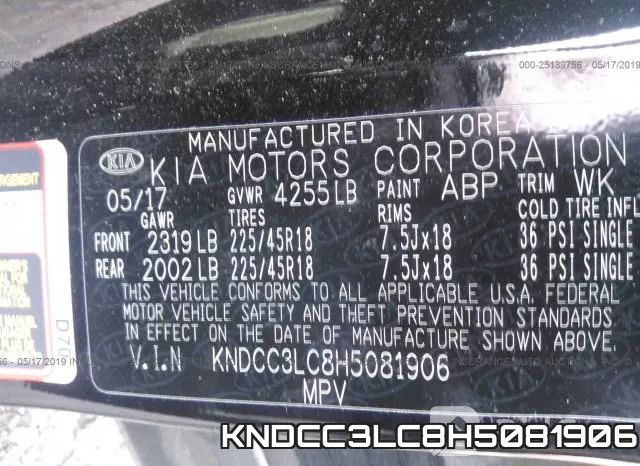 KNDCC3LC8H5081906 фото 10