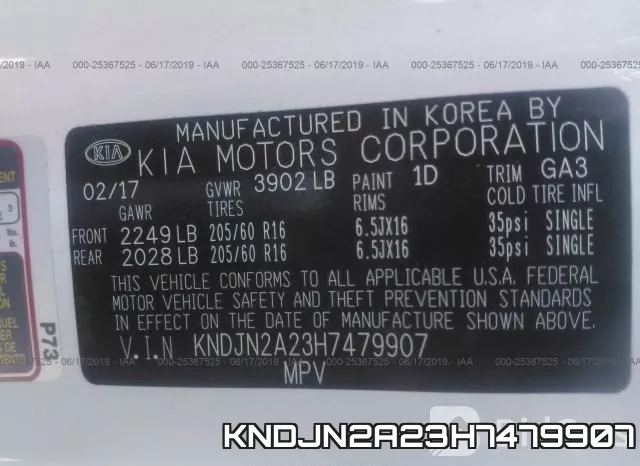 KNDJN2A23H7479907 фото 10