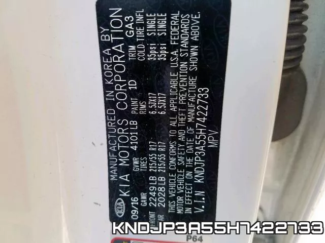 KNDJP3A55H7422733 фото 2