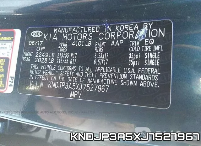 KNDJP3A5XJ7527967 фото 10
