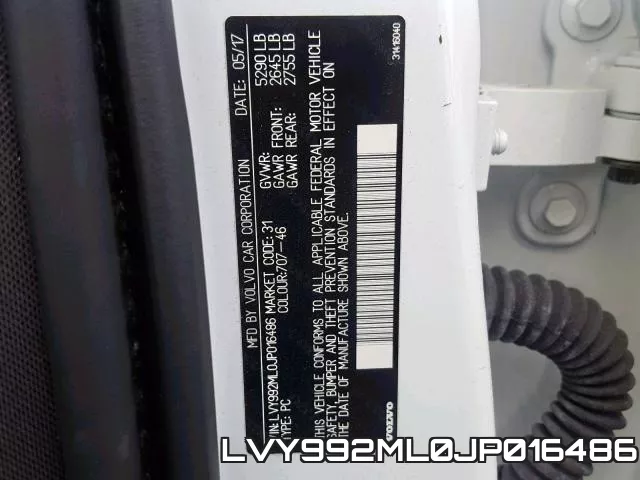 LVY992ML0JP016486 фото 2