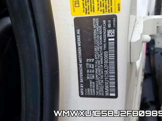 WMWXU1C58J2F80989 фото 2