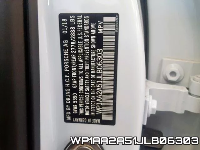 WP1AA2A51JLB06303 фото 2