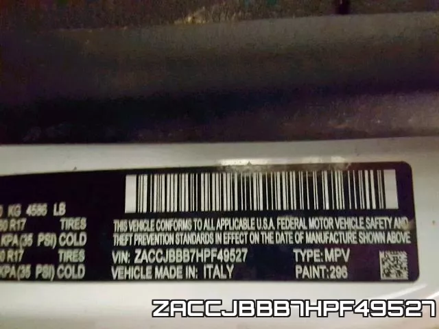 ZACCJBBB7HPF49527 фото 2