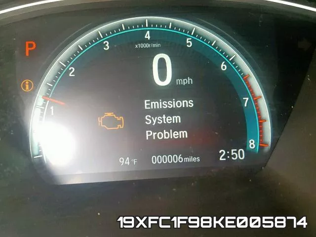 19XFC1F98KE005874 фото 9