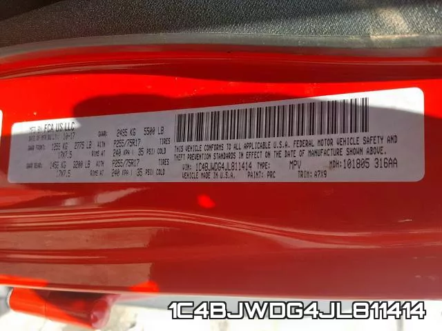 1C4BJWDG4JL811414 фото 2