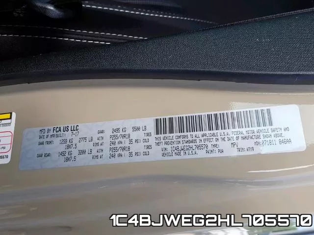 1C4BJWEG2HL705570 фото 2