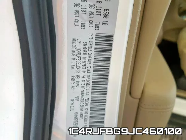 1C4RJFBG9JC460100 фото 2