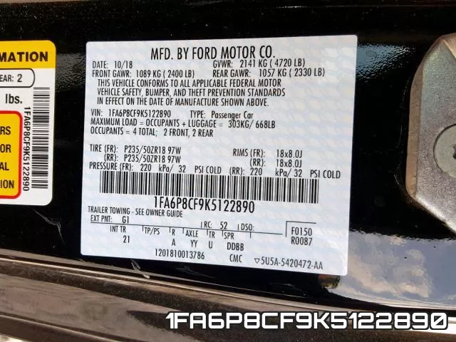 1FA6P8CF9K5122890 фото 2